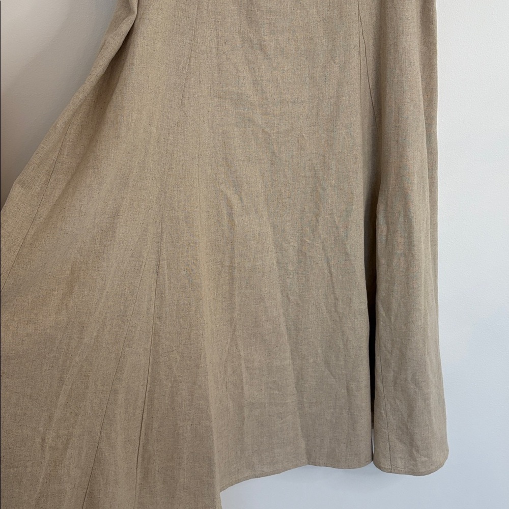 Zara Linen Midi Blend Cape Skirt - Picture 6 of 9